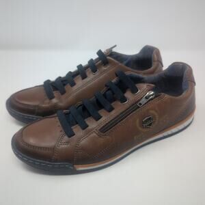 Pegada Brown Lather Tennis Shoes Mens Size 8
